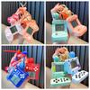 Llavero con colgante de máquina de juego Tetris Tea Party con forma de estrella de Sanrio original, adorno para mochila escolar con forma de ratón.