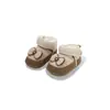 Zapatos de Algodón para Bebé de Invierno 6-12 Meses Suela Suave Forrados de Felpa Engrosados Botas de Nieve de Princesa Estilo Invierno para Bebés Niñas