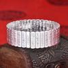 Pulsera Jiahui con diseño de cara ancha y maldición de la gran compasión, con apertura de loto y simple, chapada en plata, de fábrica femenina, venta al por mayor.