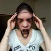 Máscara de Halloween de Nuevo Horror Transfronteriza Capucha de Alien Cara de Fantasma Capucha Transpirable Malla Suave Capucha de Cara Completa