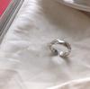 Anillo Ancho de Patrón de Diamante Vintage para Mujer, Estilo Coreano Moda Personalidad Malla Abierta para Viajar, Anillo para Dedo Índice Apilable Tendencia