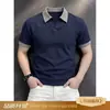 Polo retro de retazos a cuadros con manga corta para hombre, nuevo estilo de verano, corte holgado, camiseta moderna y versátil