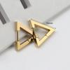 Pendientes Geométricos de Acero Inoxidable en Forma de U con Personalidad Hexagonal, Pendientes Sencillos, Pinzas para Oreja Triangulares de Acero de Titanio Cuadradas