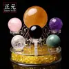 Atacado Bola de Cristal Rosa Branca Roxa Amarela Decoração de Matriz Sete Estrelas Pedra Bruta Natural Polida Cristal Colorido Presente para Casa e Escritório