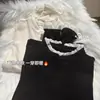 Camiseta de manga larga con cuello alto medio de terciopelo alemán, engrosada, como prenda interior para mujer, Otoño e Invierno 2025, top ajustado con encaje