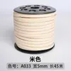 Cuerda de Piel de Ciervo de 3 mm Cuerda de Cuero Doble Cara Coreana Cuerda de Terciopelo Correa de Correa de Piel de Vaca Cuerda de Gamuza Caja de Regalo Cuerda de Terciopelo Decorativa