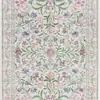 Tapete para Sofá de Sala de Estar Estilo Europeu, Grande Área, Tapete Fácil de Limpar e Resistente a Manchas, Tapete Floral Retrô Estilo Persa