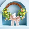 Nova Decoração de Porta Pendurada de Espuma Transfronteiriça Decoração de Casa Decoração Pendurada de Arco e Flecha Guirlanda de Coelho de Páscoa Plástico