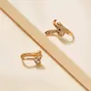 Venta Caliente Transfronteriza Creativo Europeo y Americano Personalizado Sin Perforación Joyería para Nariz Moda Diamante Incrustado Conejo de Amor Set de Pinza para Nariz Clavo de Nariz para Mujeres