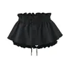 Falda de Encaje Negra Estilo Ballet Abullonada para Mujer Primavera/Verano 2026 Cintura Alta Floral Corta Falda de Volantes Línea A Chica Picante