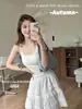 8151 Principios de Otoño Chica Caliente Camisola para Mujer Correa de Belleza Almohadilla en el Pecho Usable por Debajo Ropa Interior de Base Encaje Verano