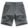 Shorts Esportivos Masculinos de Seda Gelada de Verão, Secagem Rápida, Corte Solto de 5 Pontos para Uso ao Ar Livre, Shorts Casuais de Praia de Comprimento Médio Venda por Atacado
