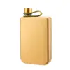 Cantil Pequeno de Aço Inoxidável 304 Transfronteiriço 9oz Quadrado Meio Libra Portátil para Exterior Metal Personalizado Plano Atacado Cantil Portátil