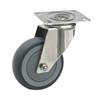 Rueda de 3 pulgadas 4 pulgadas 5 pulgadas Tpr Varilla Roscada Rueda Giratoria de Acero Inoxidable Tamaño Mediano Dirección Giratoria Rueda para Carrito de Muebles Rueda Giratoria