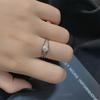 Anillo de plata tailandesa retro europeo y americano, personalidad, abierto, tejido, anillo de cadena simple de moda estilo frío para mujer, venta al por mayor