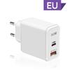 Carregador Super Rápido de 50W com Padrões Europeu, Americano e Britânico, Adequado para Apple 16/Pro, Huawei e Xiaomi Super Flash Charging