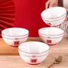 Prato Tigela de Cerâmica Household com Caractere Festivo Chinês Abençoado Tigela de Arroz Prato de Louça Alto Valor de Beleza Casamento Inauguração de Casa Tigela