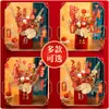 Adornos de Año Nuevo Flor de Año Nuevo franela mejora Cubo de la Fortuna rojo intenso frutas Decoración Festival de Primavera inauguración casa nueva productos terminados al por mayor