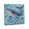 Acessórios de pintura de diamante mais vendidos em todo o mundo: Adesivos de diamante 5D irregulares para DIY com designs de animais marinhos para decoração de interiores, pintura de pérolas
