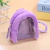 Bolso de Muñeca Transparente de Felpa Nuevo Original Billetera para Monedas Estampado de Leopardo Muñeca Mini Linda Bolsa de Almacenamiento Engrosada para Salidas