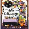Feliz Halloween Set de Globos de Halloween en Español Suministros para Decoración de Fiestas Amazon Transfronterizo