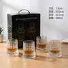 Copo de uísque exclusivo transfronteiriço, caixa de presente de luxo, em estoque, rolamento de metal, luminoso, copo de vinho criativo para alívio do estresse