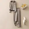 Novo Conjunto Casual de Duas Peças Primavera 2025: Moletom com Capuz, Manga Longa, Slim, com Zíper + Calça Reta
