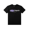 Camiseta Unisex Palm Angels Heart Melting Graffiti Lettering Gola Redonda Manga Curta Solta Verão