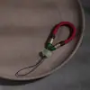 Lanyard de Muñeca para Teléfono Corto Tejido a Mano, Pulsera Anillo para Mujeres, Duradero y Exquisito, con Diseño de Loto y Vintage