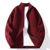2025 Comercio Exterior Transfronterizo Otoño e Invierno Nueva Moda Suéter Casual Cárdigan Prendas de Punto para Hombre Chaqueta Abrigo Color Sólido Simple