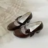 Zapatos de Salón Individuales Negros Retro Franceses de Corte Bajo con Tacón Grueso para Mujer 2026 Nuevo Otoño Versátiles que Aumentan la Altura Puntera Redonda Mary Janes