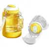 Botella de agua para viaje de perro al aire libre, dispensador de agua de gran diámetro, recipiente integrado para agua y comida, botella de agua plegable y portátil para mascotas para salidas