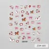 Pegatinas para Uñas 2026 Año del Caballo Rojas Festivas con Foil Dorado Dibujos Animados Decoraciones para Uñas Pegatinas para Uñas 5D Tridimensionales en Relieve