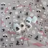 Pegatinas de arte para uñas Redanco5D en relieve, con un diseño de gran venta con detalles de lámina dorada, motivos de árbol de Navidad, copo de nieve y guante. Dr2018