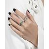 753 diseño original pegamento de goteo esmalte de goteo textura nuevo chino efecto esmalte estilo nacional anillo abierto de plata de ley S925