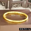 Nuevo Pulsera de Vidrio Chapada en Oro, Moderna, Sencilla, Lujo Ligero, Diseño de Tótem Fresco, Retro de Lujo Ligero, Joyería de Moda al por Mayor Yiwu