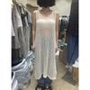 Coreia do Sul Dongdaemun Novo 2024 Verão Moda Solto Cor Sólida Oco Sem Mangas Colete para vestido Feminino
