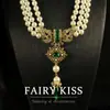 Corrente de colar de suéter com contas medievais europeu e americano indústria pesada design de pérola vintage brincos cravejados de diamantes conjunto de brincos