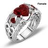 Anillo creativo nuevo de Chen Rui Anillo de rubí en forma de corazón de princesa europeo y americano joyería opcional multicolor