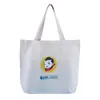 Bolsa de Lona Fabricante Pronta com Logo Impresso Bolsa de Ombro Bolsa de Algodão Moda Estudantil Publicidade Compras Bolsa de Lona Pronta