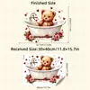 San Valentín de Dibujos Animados Flores de Amor Bañera Oso Lindo Pegatinas de Pared Autoadhesivas Estilo Niña Pegatinas Decorativas BR3239Q