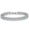 Pulsera Romana de Gemas de Colores de Lujo Circonita Cúbica Sintética Diamante de Colores Cristal Zircón Pulsera para Fiesta Todoterreno