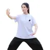 Ropa de Tai Chi para Mujer Estilo Nuevo, Uniforme de Práctica de Ejercicio de Tai Chi y Ocho Secciones, Camisa de Tai Chi de Manga Corta de Verano, Estilo Masculino, En Stock