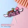 Feliz Cumpleaños Bebé Tarjeta de Decoración para Bebé Hada Pequeña Príncipe Pequeño Enchufe Decorativo para Bebé Popular en Internet Enchufe para Bebé
