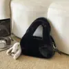 Bolsa Peluda Outono/Inverno Feminina 2026 Nova Estampa de Leopardo Elegante Bolsa de Mão Moda Versátil Bolsa de Ombro Tendência Bolsa Transversal