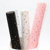 Material de embalagem para buquê de flores estilo coreano atacado floricultura floral Rosa Preto e Branco estrelas douradas Lua fio enrolado gaze para flores
