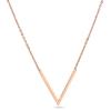 Cadena de Clavícula de Moda Versátil de Personalidad Simple Tendencia Color Oro Rosa Nueva Creativa Transfronteriza Europea y Americana en Forma de V Grande para Mujer