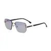 [Personalizado] Gafas de Sol Poligonales de Media Montura a la Moda Europeas y Americanas para Hombre, Gafas de Sol Personalizadas de Alta Gama para Protección Solar al Aire Libre para Hombre