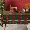 Mantel de Navidad Impermeable y a Prueba de Aceite Mantel que No Requiere Lavado Cubierta de Decoración Festiva Mantel a Cuadros para Mesa de Café