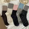 Calcetines de Moda para Mujer, Calcetines de Seda de Cristal, Estilo Fresco, Transpirables, Absorbentes de Sudor, Casual, Estilo Dulce, Estilo Floral, Calcetines para Mujer con Borde de Encaje